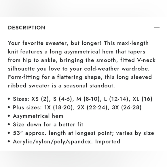 Venus Asymmetrical Maxi Gray Sweater Dress, Size 3X - Picture 8 of 9